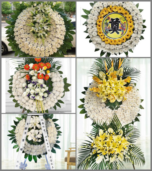 四川成都金堂县清江镇花牌坊村花圈速递